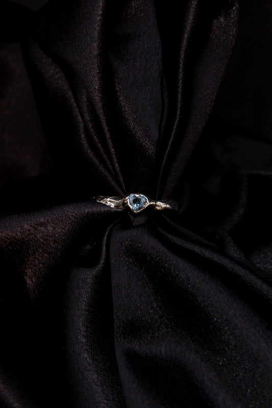 Sample Ring [Aqua Heart Stone]