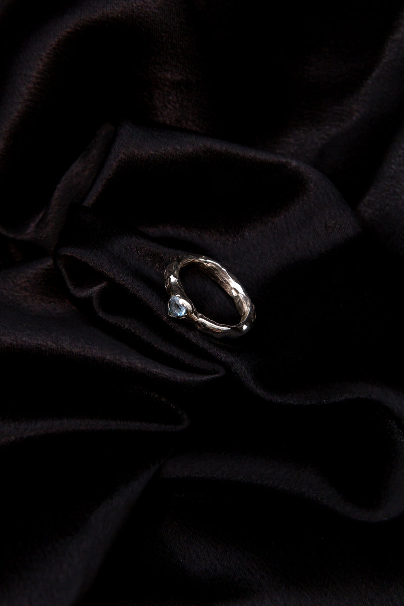 Sample Ring [Aqua Heart Stone]