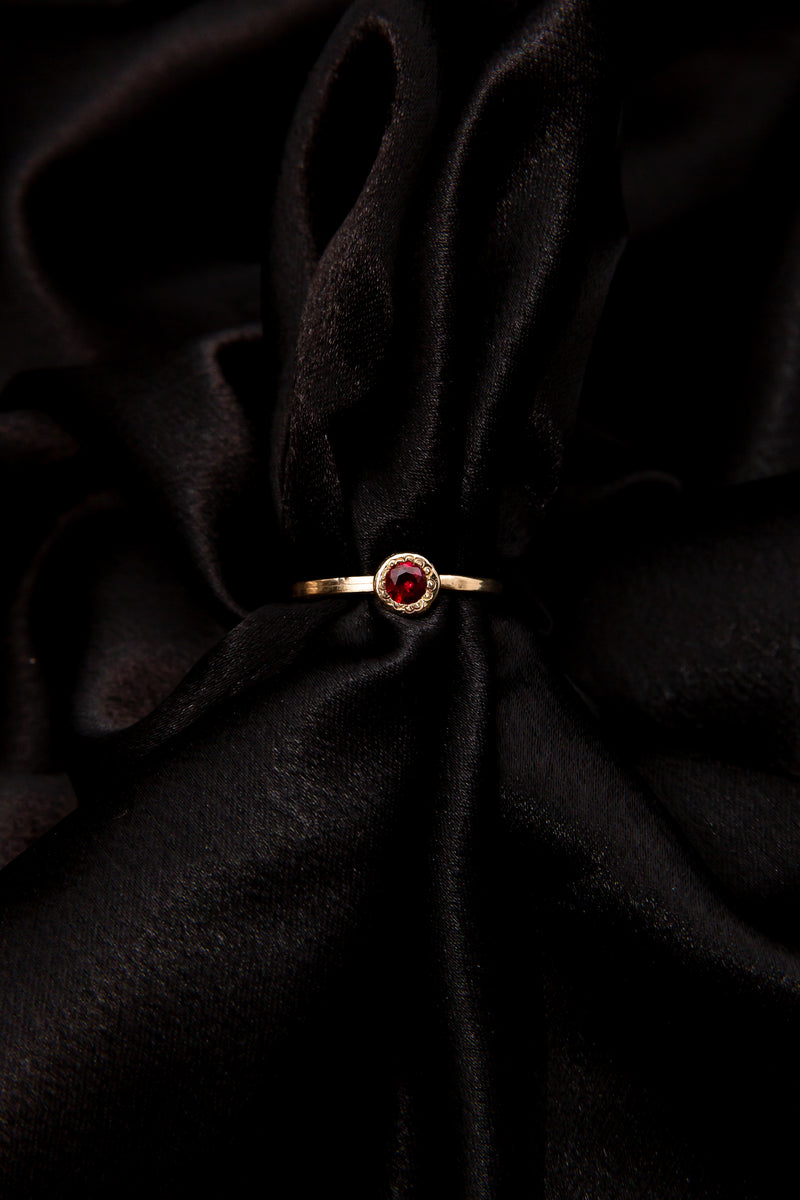 Sample Gold Ring with Ruby