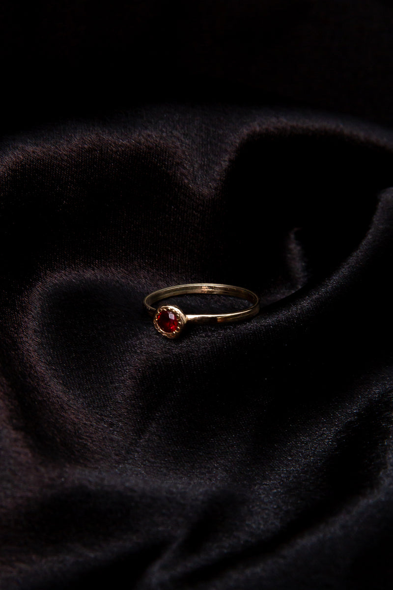 Sample Gold Ring with Ruby