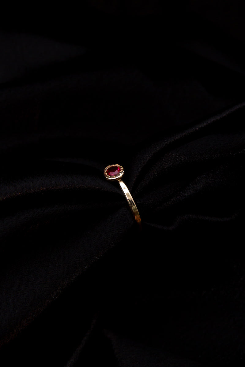 Sample Gold Ring with Ruby