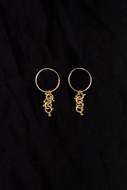 Carbon Chain Earrings