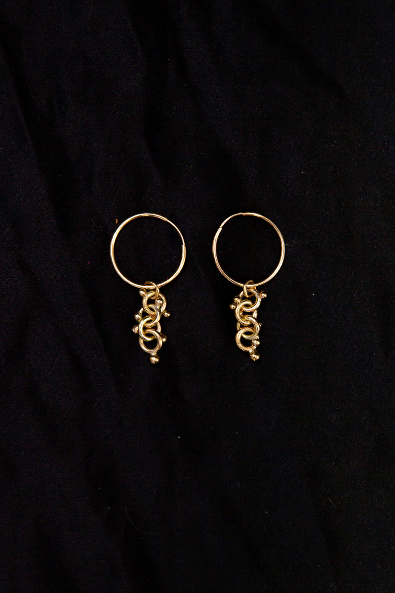 Carbon Chain Earrings