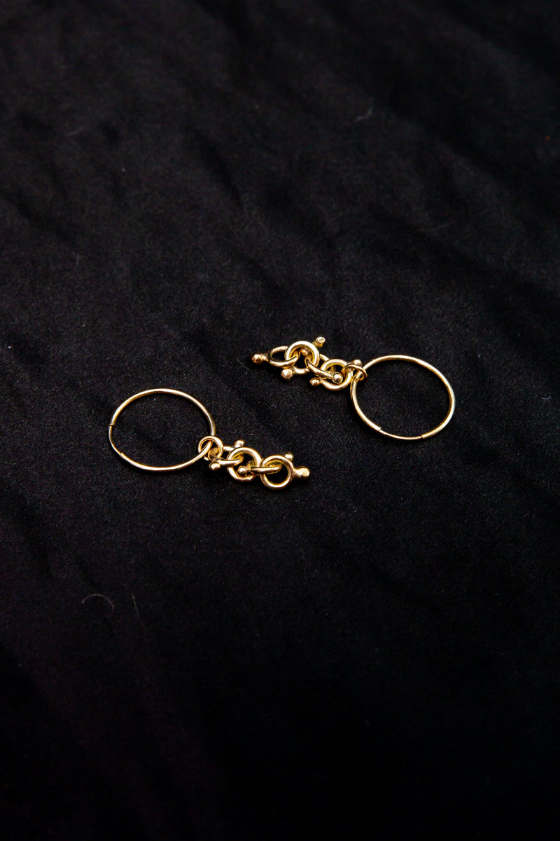 Carbon Chain Earrings