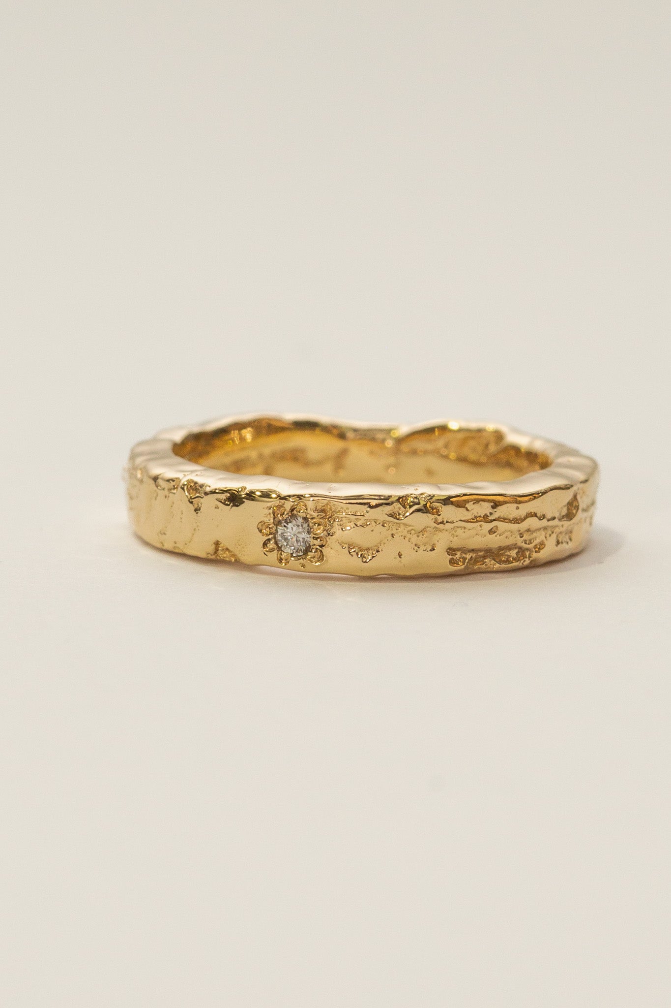 Gold Sandcast Ring (1)