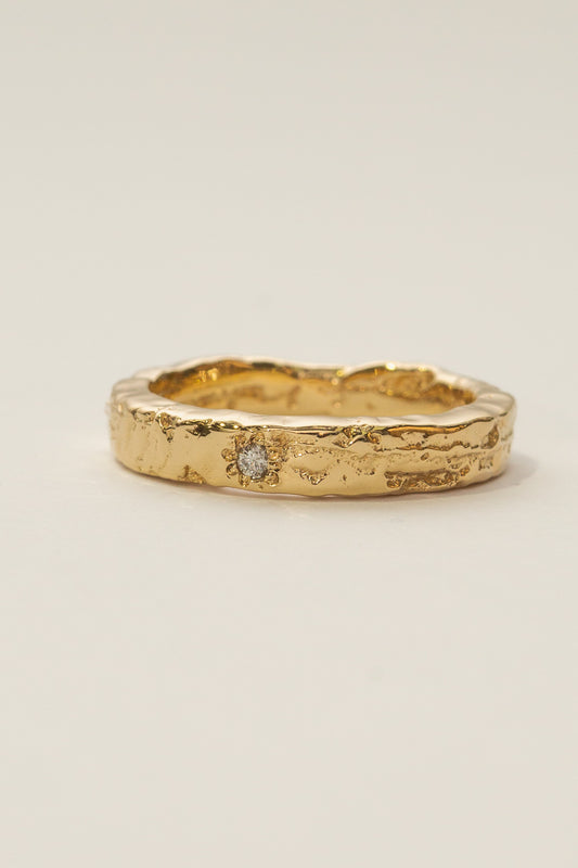 Gold Sandcast Ring (1)