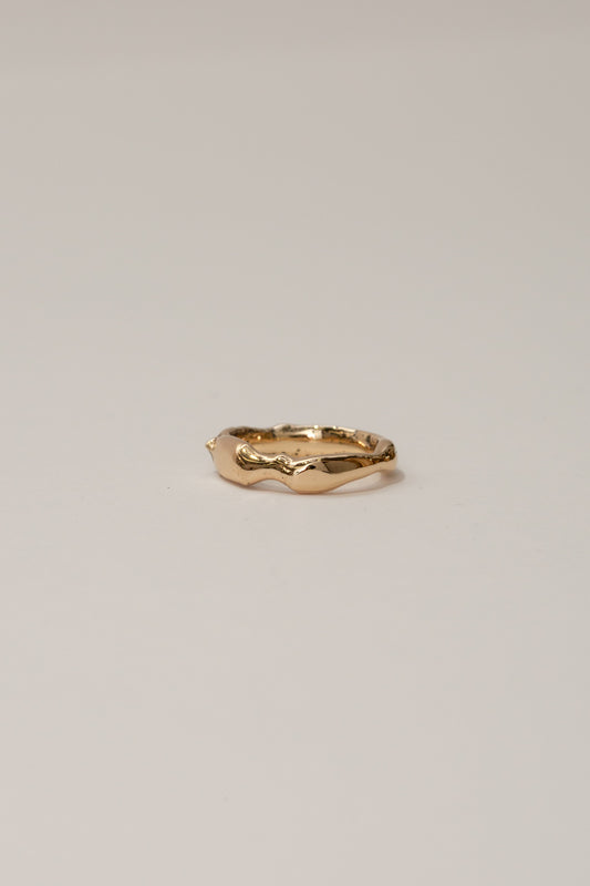 Gold Sandcast Ring (2)