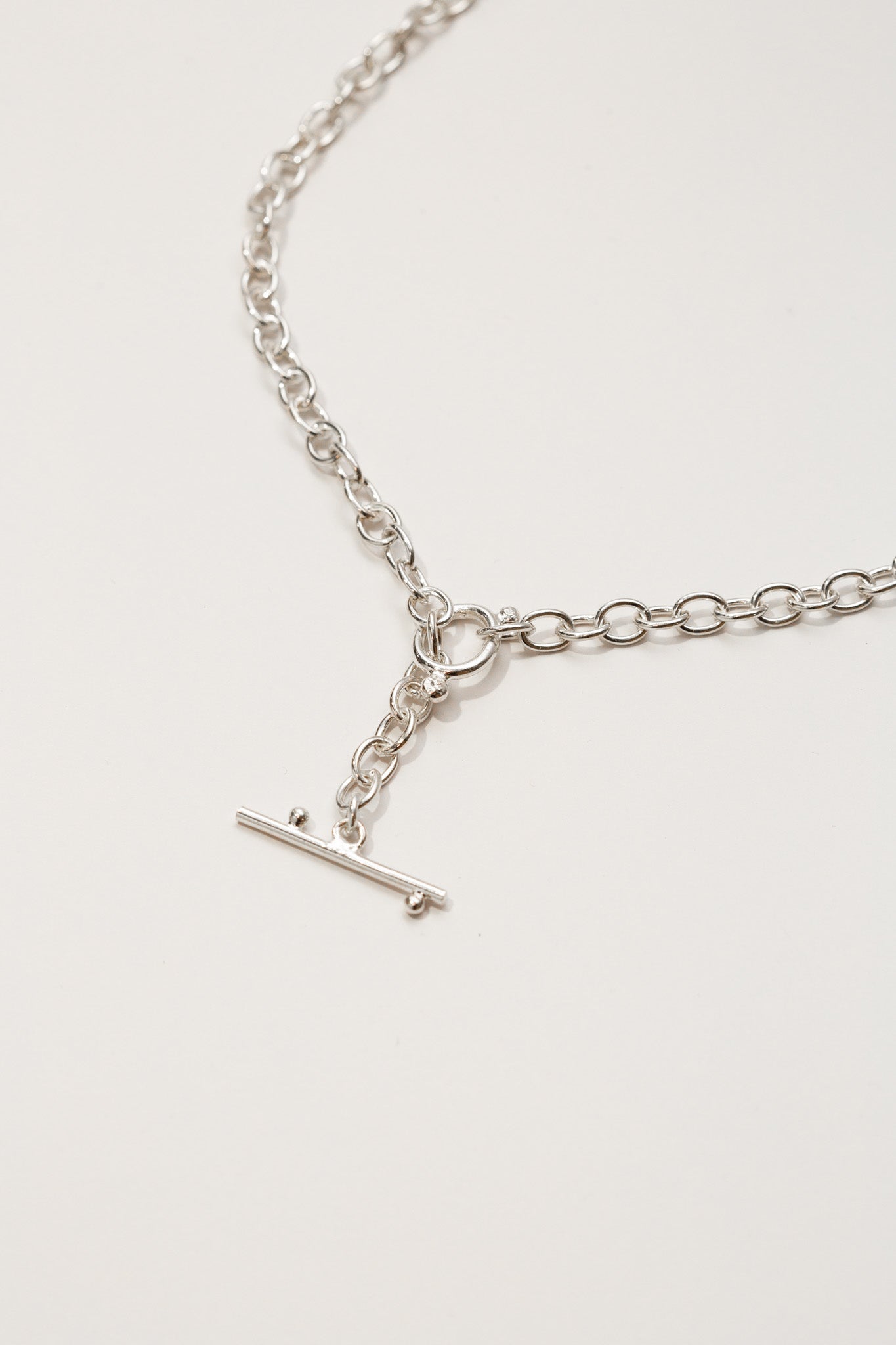 Oval Link Necklace with Granulated Clasp